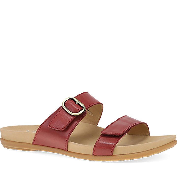 Quarter turn Women's Dansko Footwear style name Justine in color Cayenne. Sku: 6220631200