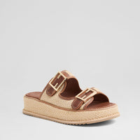 Women's Django & Juliette Vexta in Chocolate-Natural Syn Raffia. Sku: DJ21557ELRC6