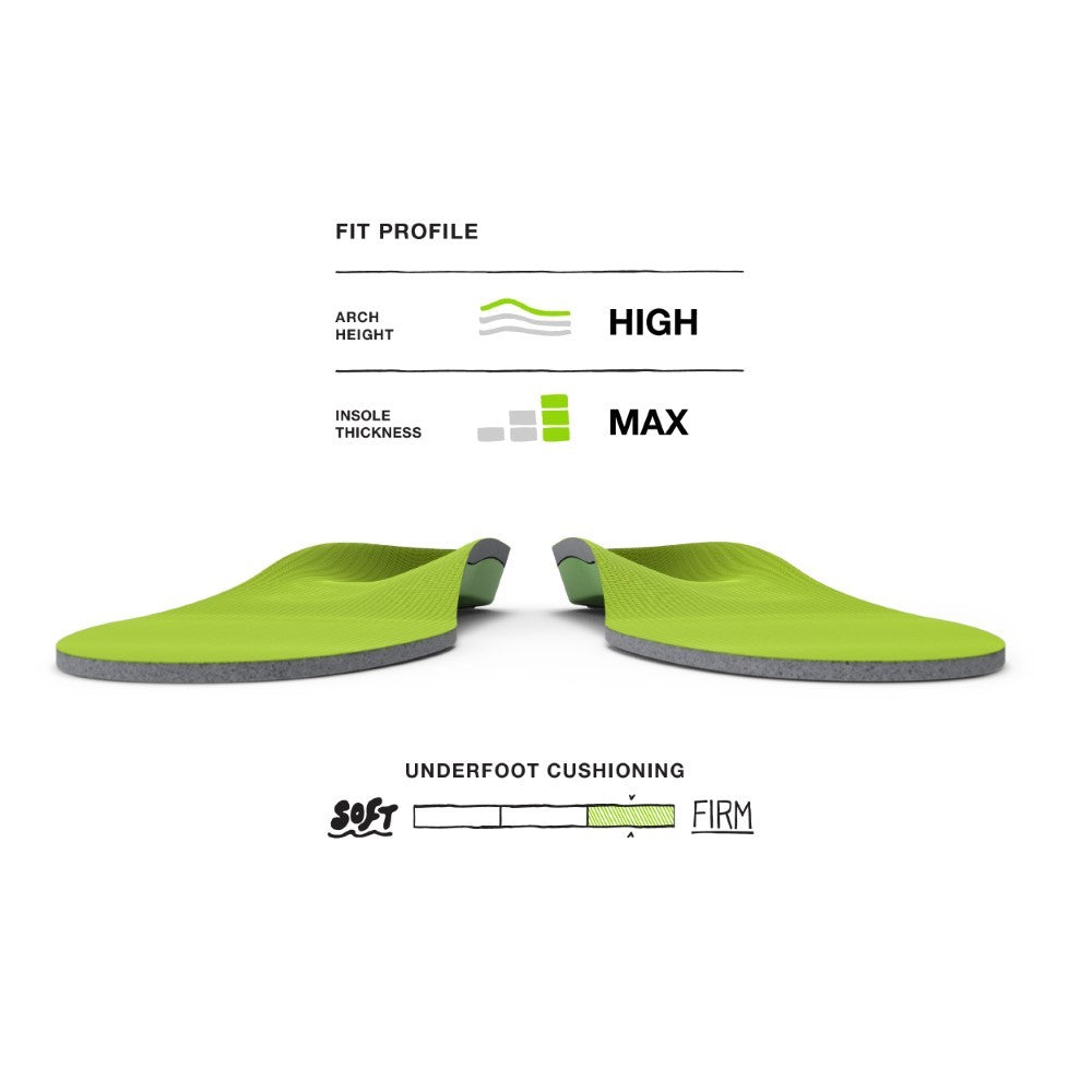 Unisex Superfeet All-Purpose Support High Arch (Green) in Green. Sku: GREEN